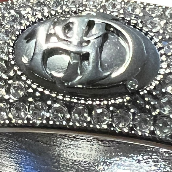 Harley Davidson 2012 CZ Bling Silver Bangle Spring Closure Bracelet - Picture 11 of 14